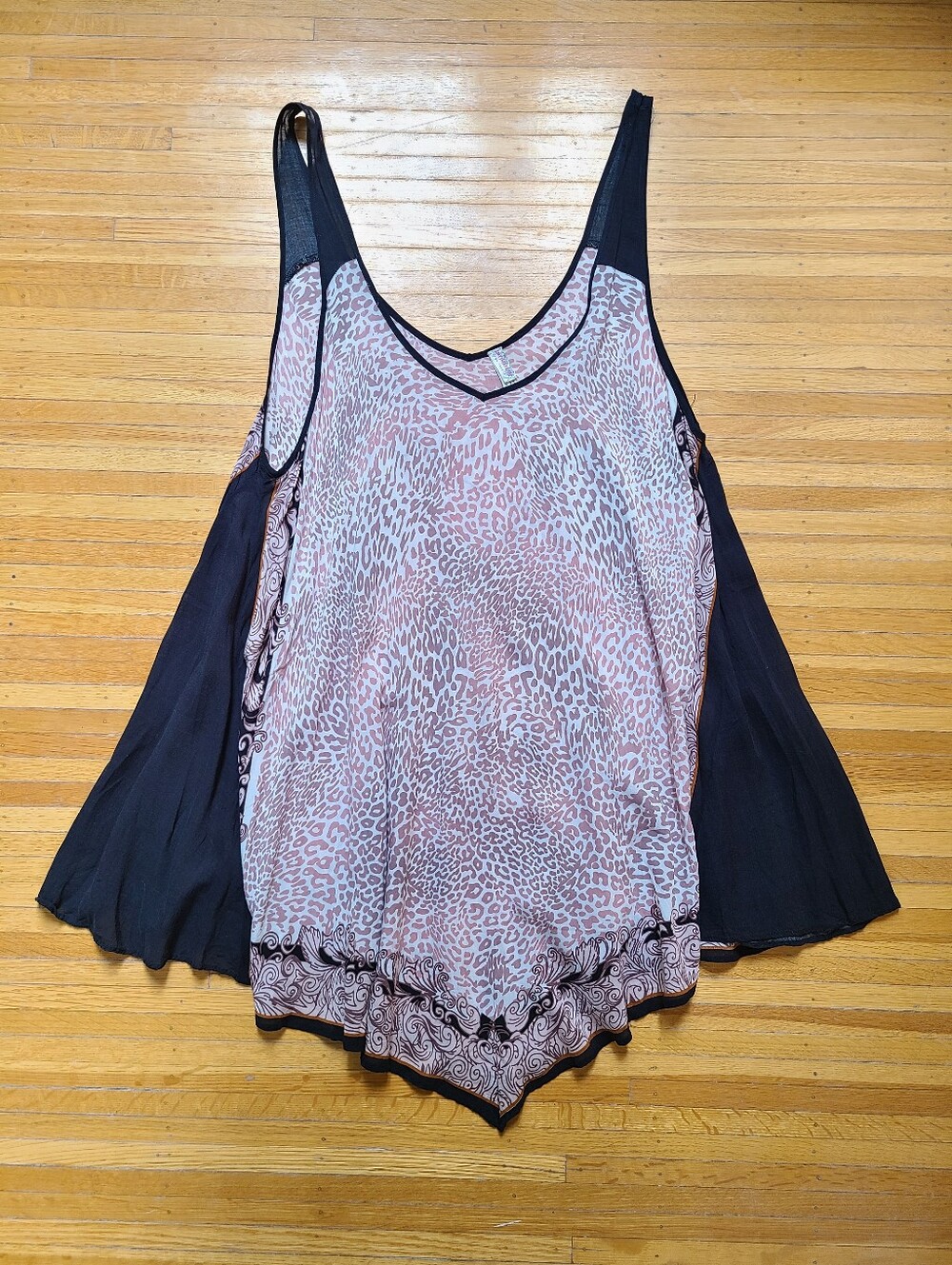 Free People Intimately Pink Leopard Print Flowy Tank